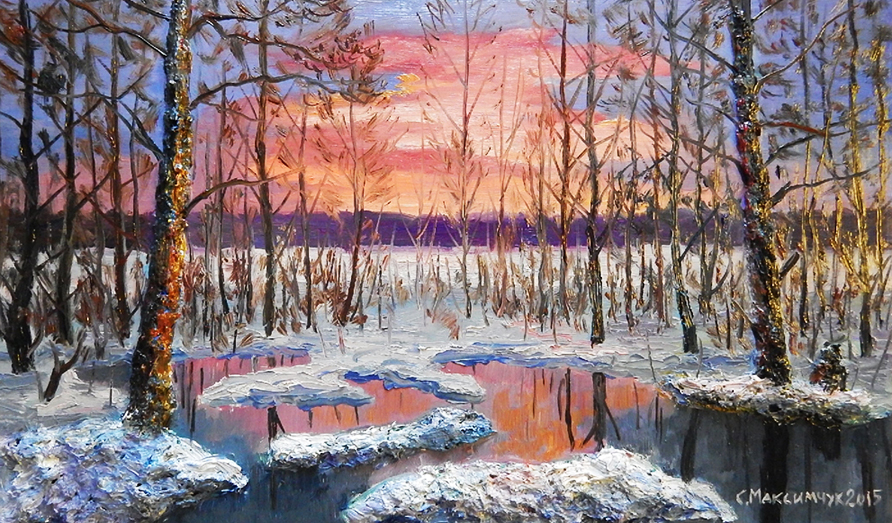 «Вечоріє». 2015. Деревоволокниста плита, олія